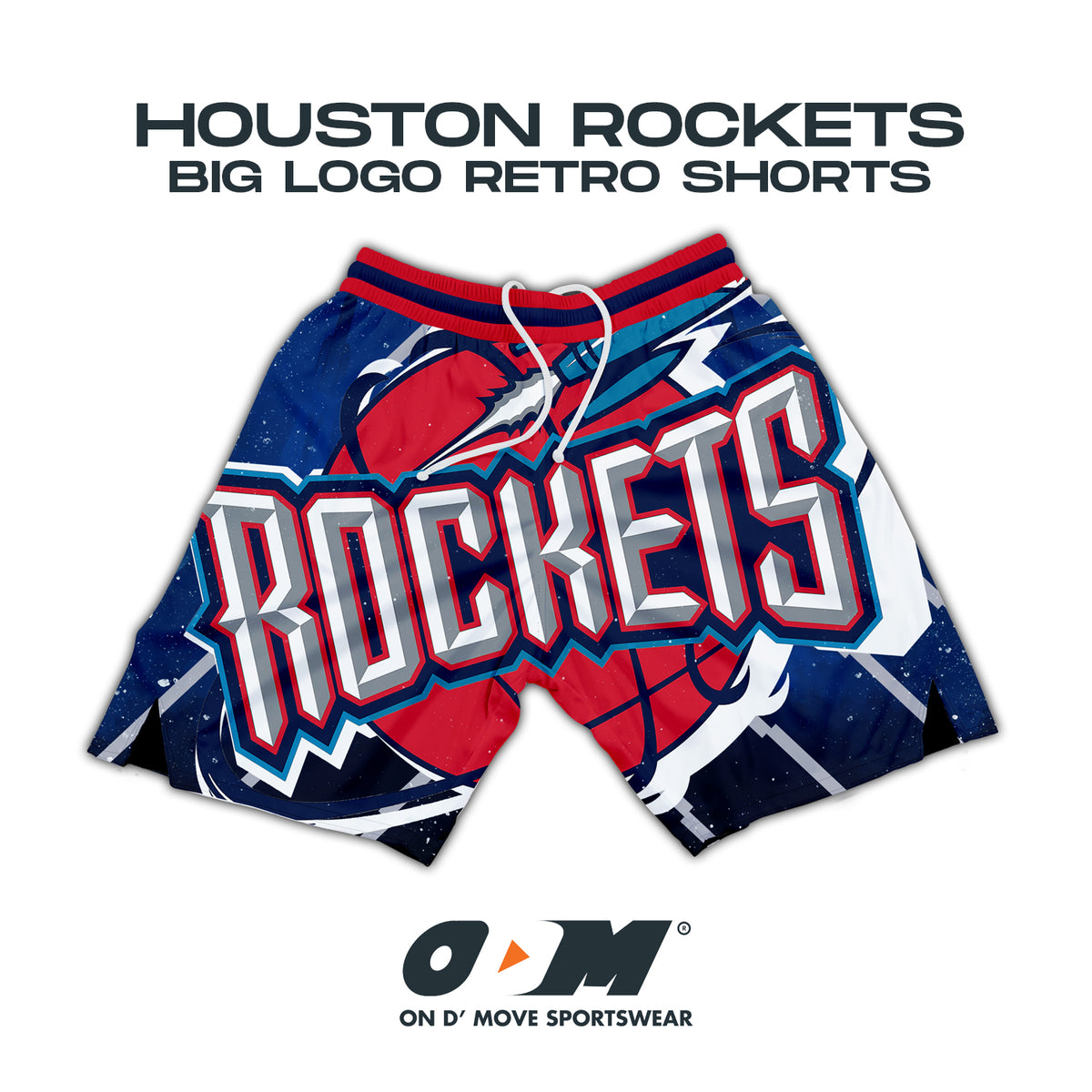 Houston Rockets Big Logo v3 Retro Shorts – On D' Move Sportswear