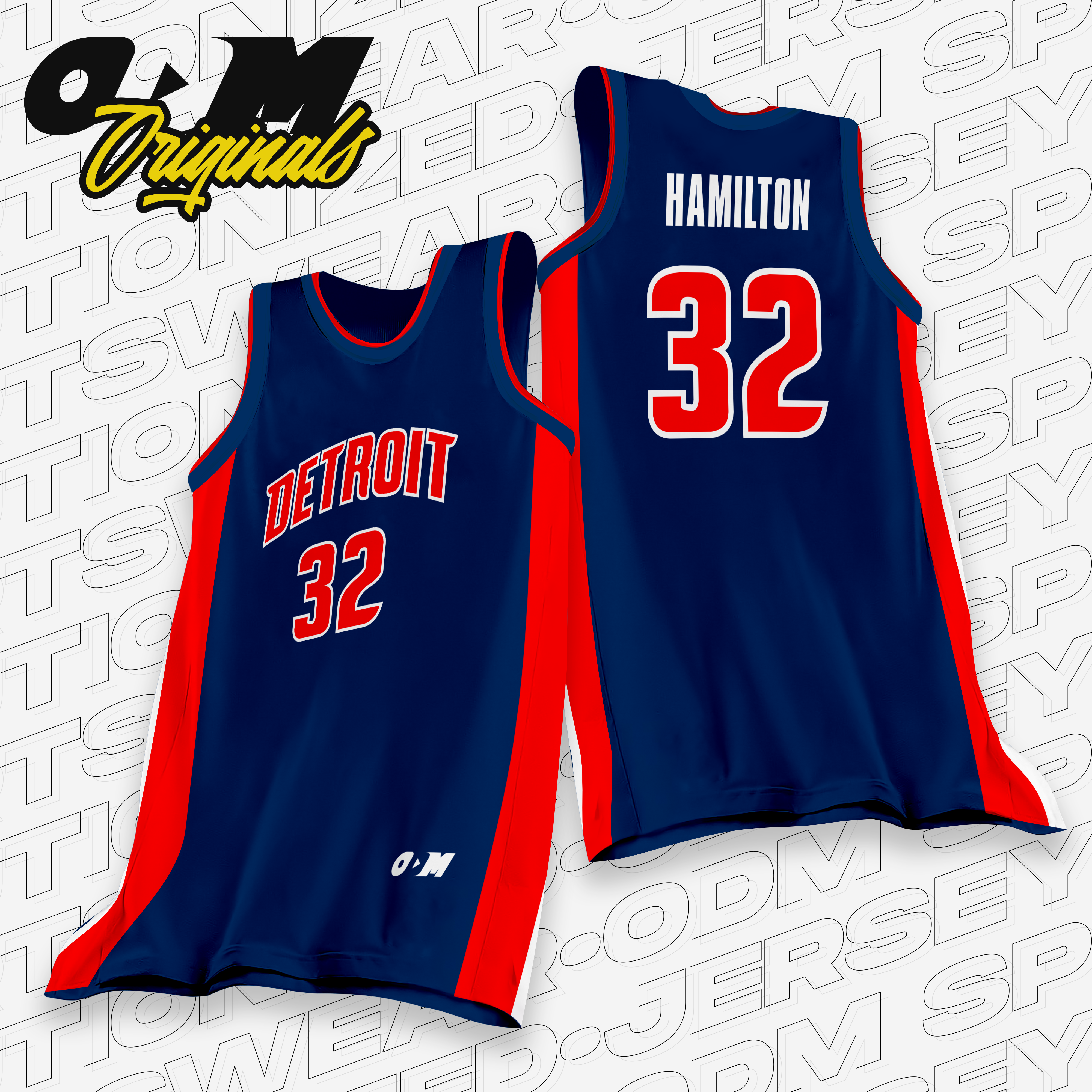 Rip Hamilton Detroit Pistons Retro x ODM Concept Jersey