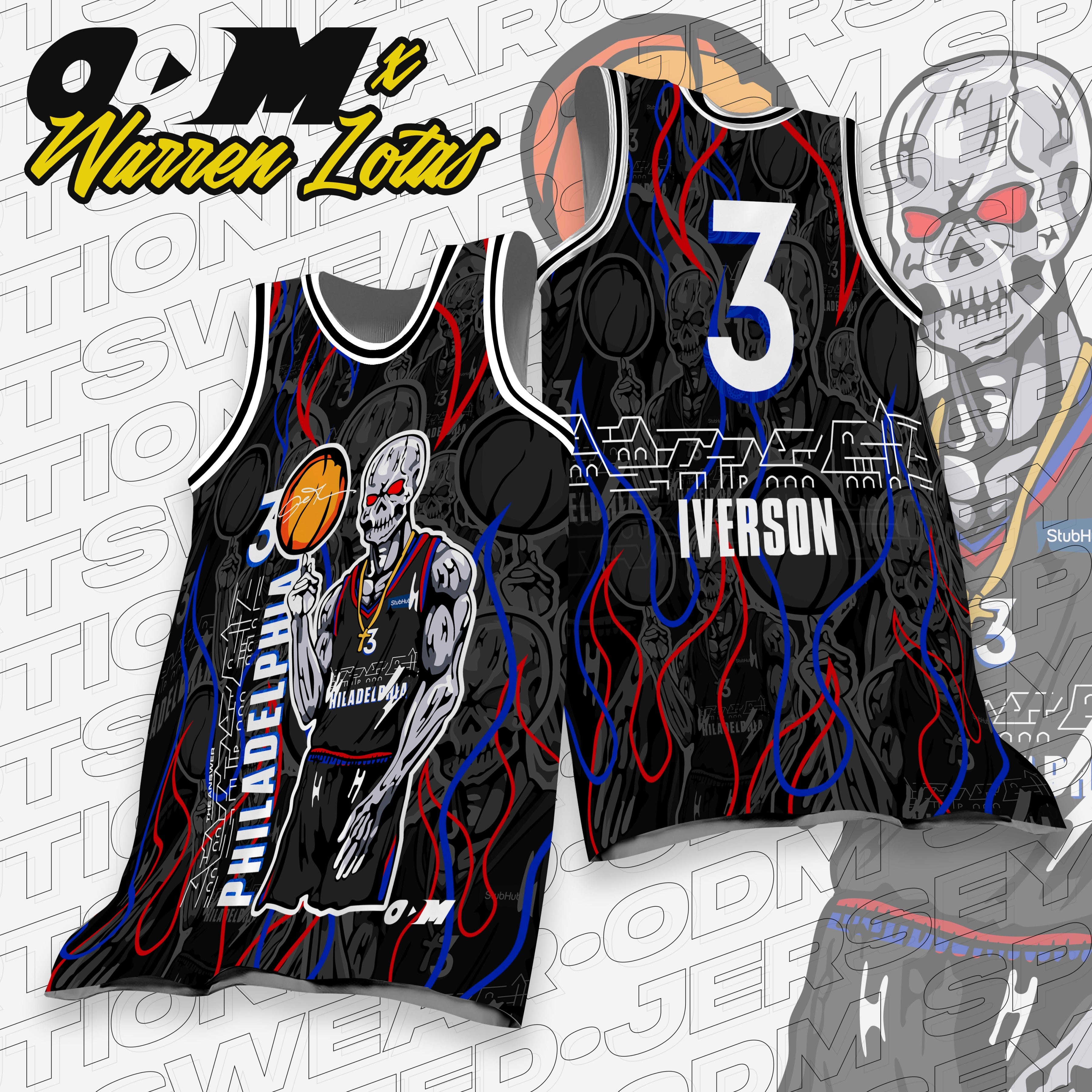 Iverson Sixers x Warren Lotas inspired jersey