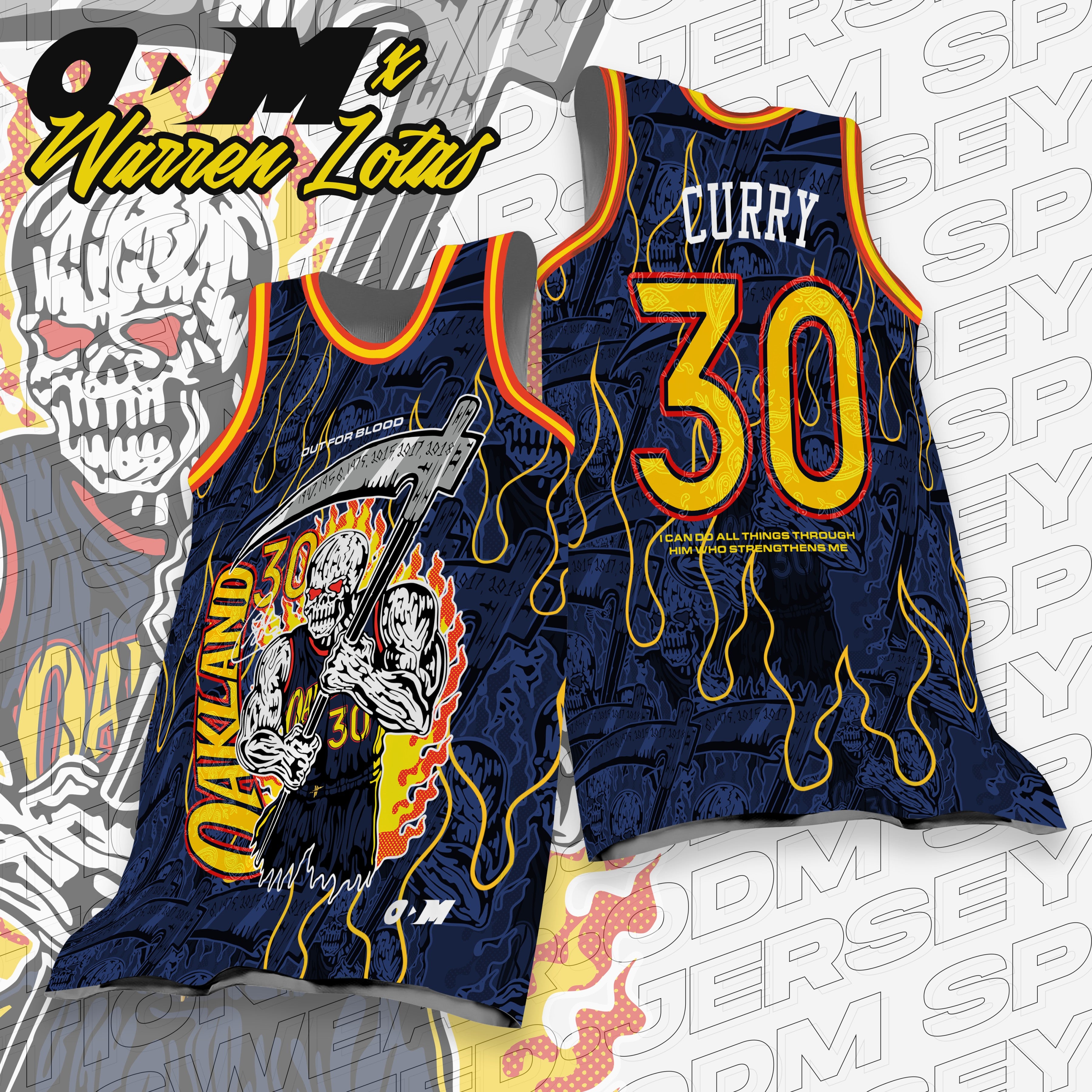 Curry GSW x Warren Lotas inspired jersey