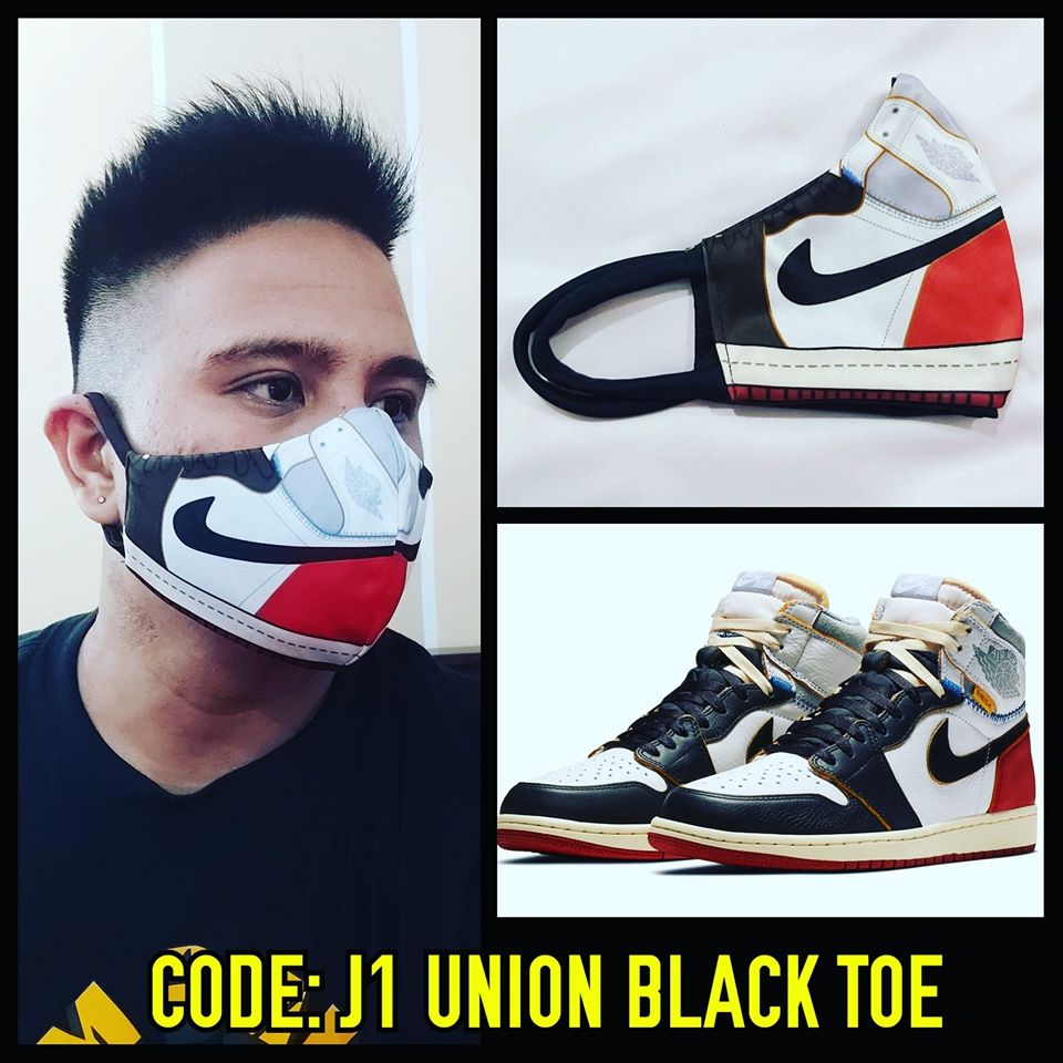 J1 Union Black toe Facemask