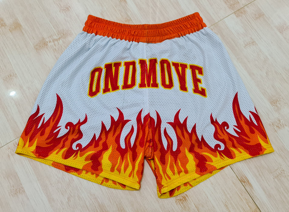 ONDMOVE FLAMES Reversible Mesh Shorts