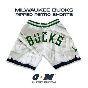 Milwaukee Bucks Ripped Retro Shorts
