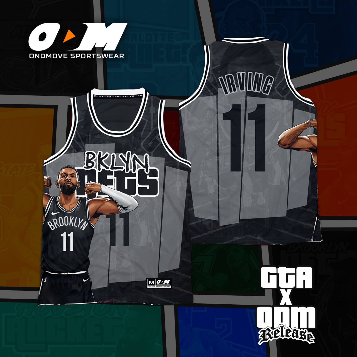 Brooklyn Nets Irving ODM x GTA Concept Jersey