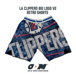 LA Clippers Big Logo v2 Retro Shorts