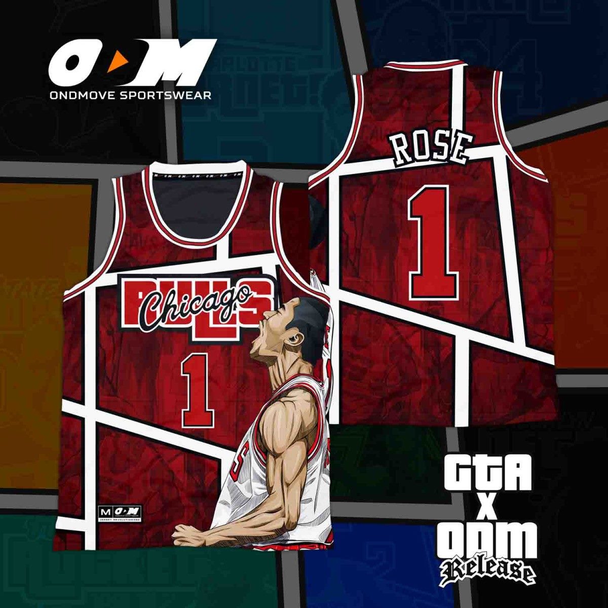 Chicago Bulls Rose ODM x GTA Concept Jersey