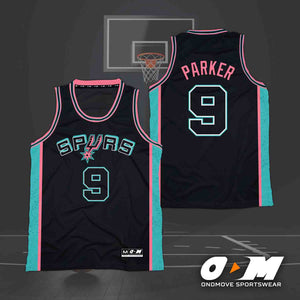 Tony Parker #9 Spurs Retro Fiesta Jersey