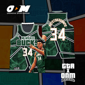 Giannis Bucks ODM x GTA Concept Jersey