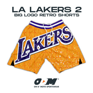 LA Lakers 2 Big Logo v3 Retro Shorts