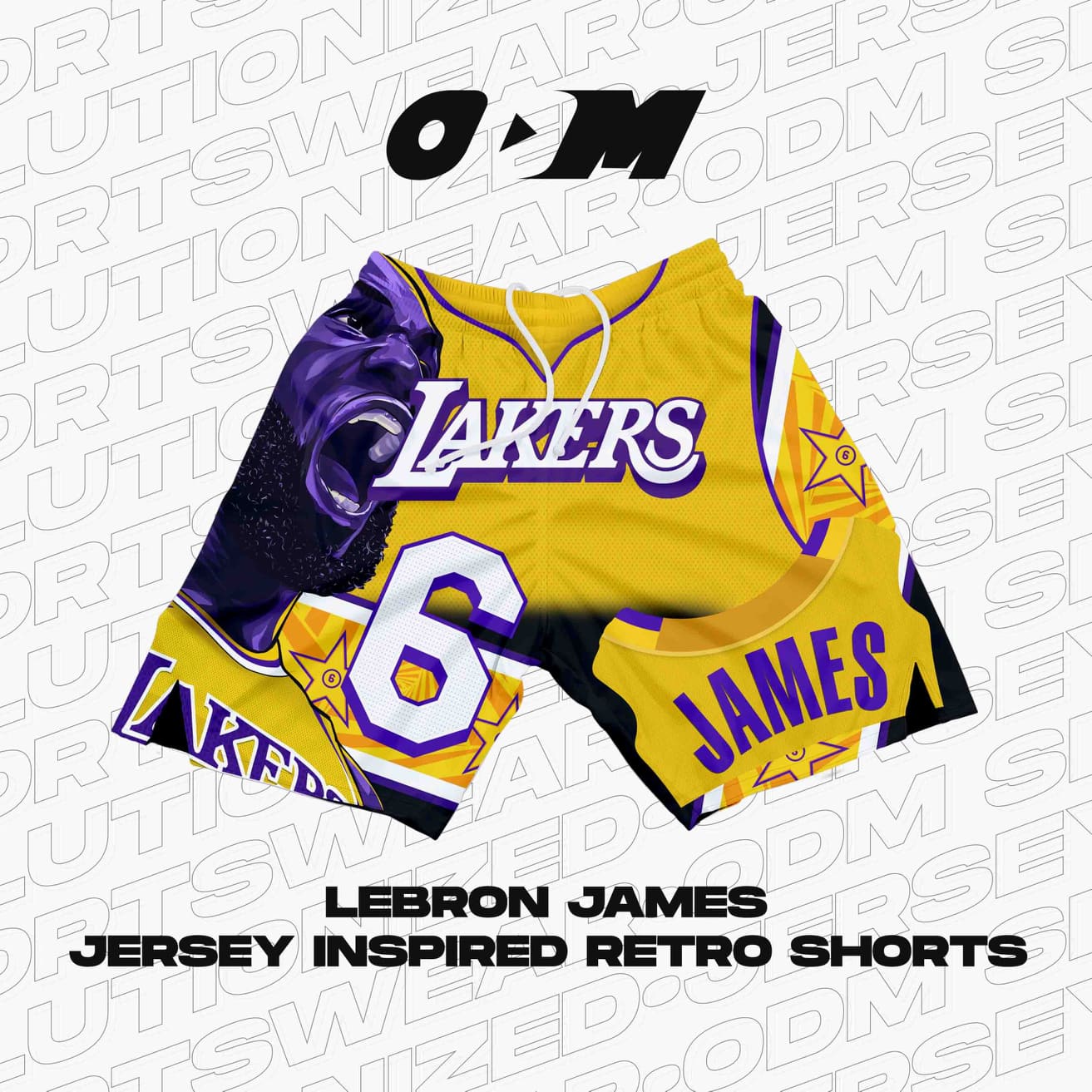 LEBRON JAMES Jersey Inspired Retro Shorts
