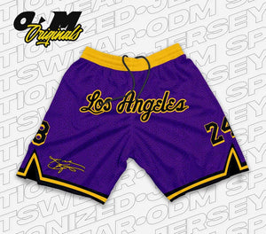 MAMBA Los Angeles Black Retro Shorts purple 2