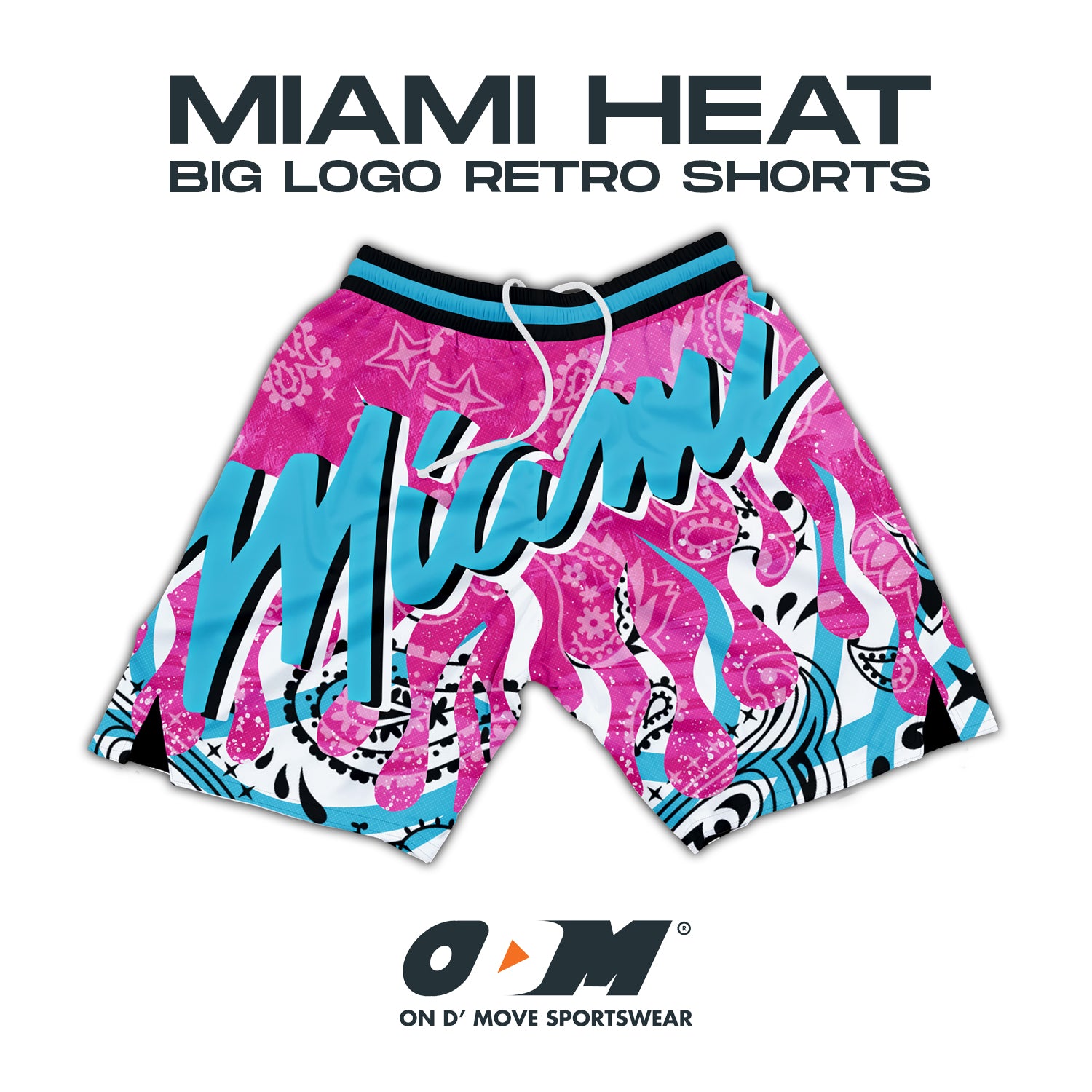 Miami Heat Big Logo v3 Retro Shorts