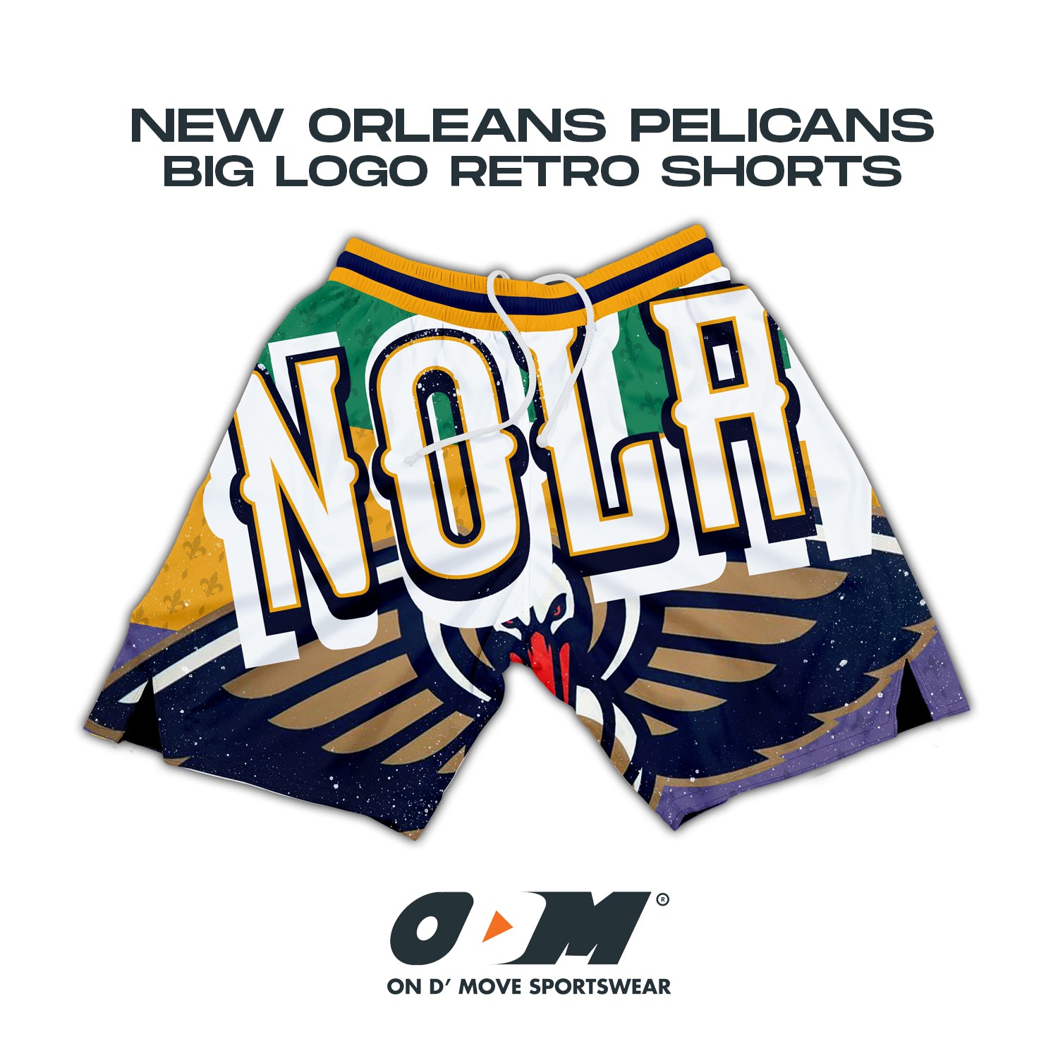 New Orleans Pelicans Big Logo v3 Retro Shorts