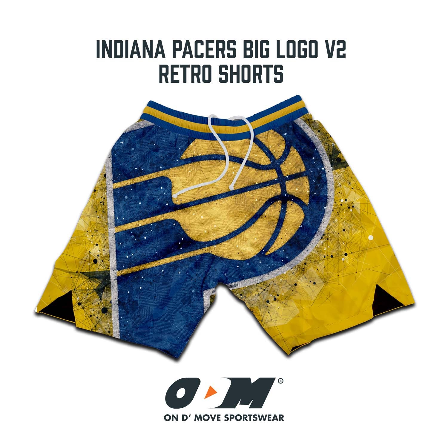 Indiana Pacers Big Logo v2 Retro Shorts