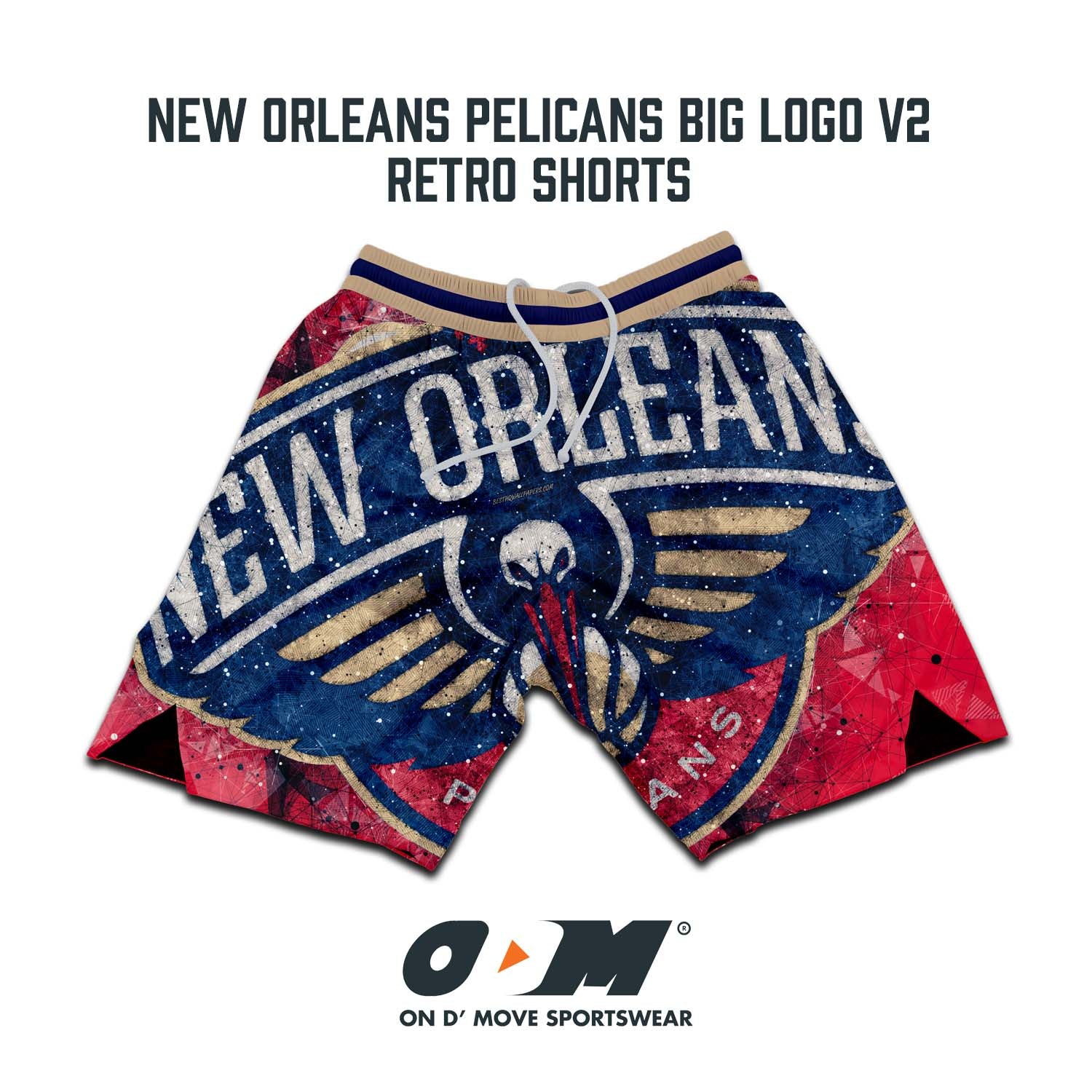 New Orleans Pelicans Big Logo v2 Retro Shorts