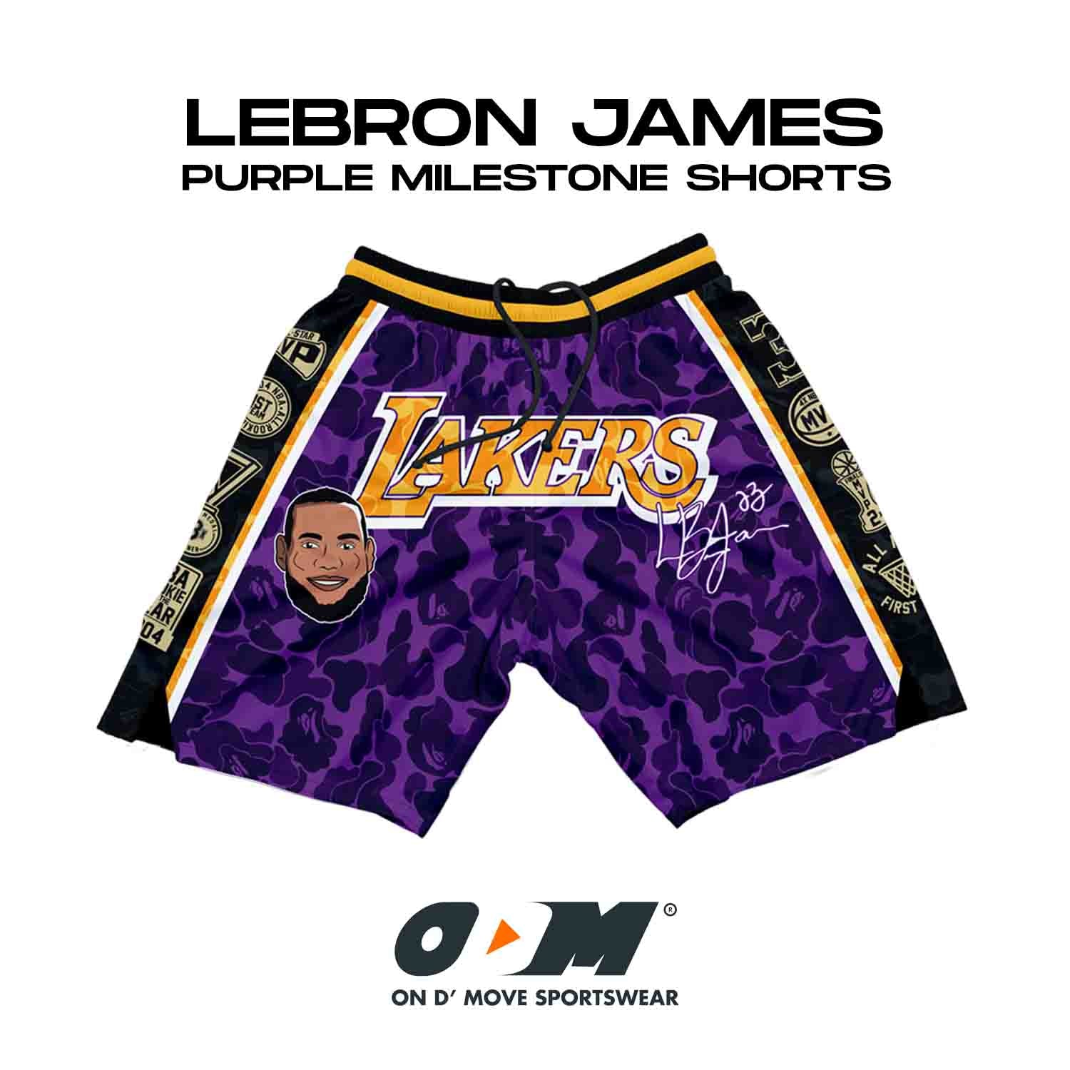 LeBron James Purple Milestone Retro Shorts