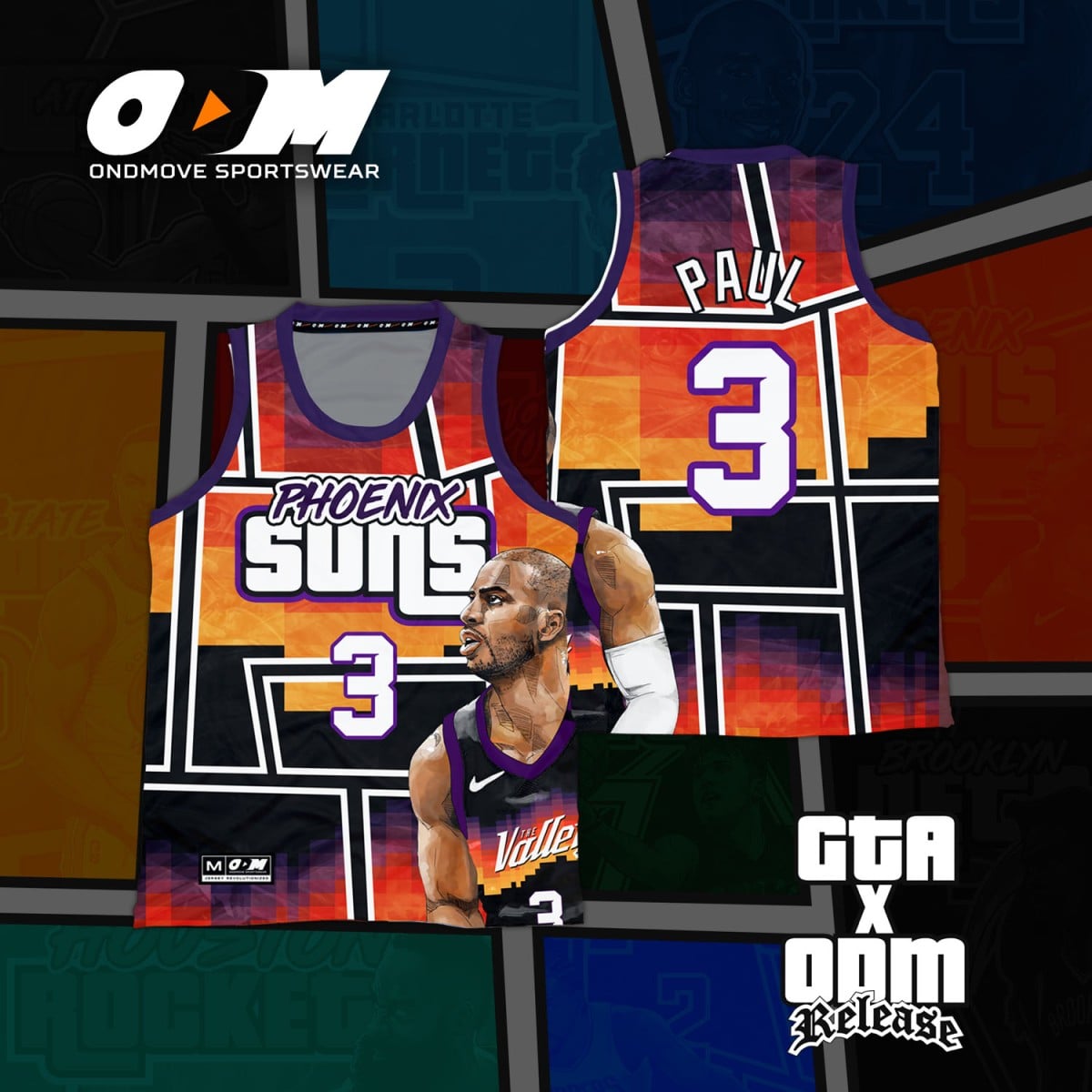 Phoenix Suns Paul ODM x GTA Concept Jersey