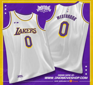 RUSSELL WESTBROOK LA LAKERS WHITE JERSEY
