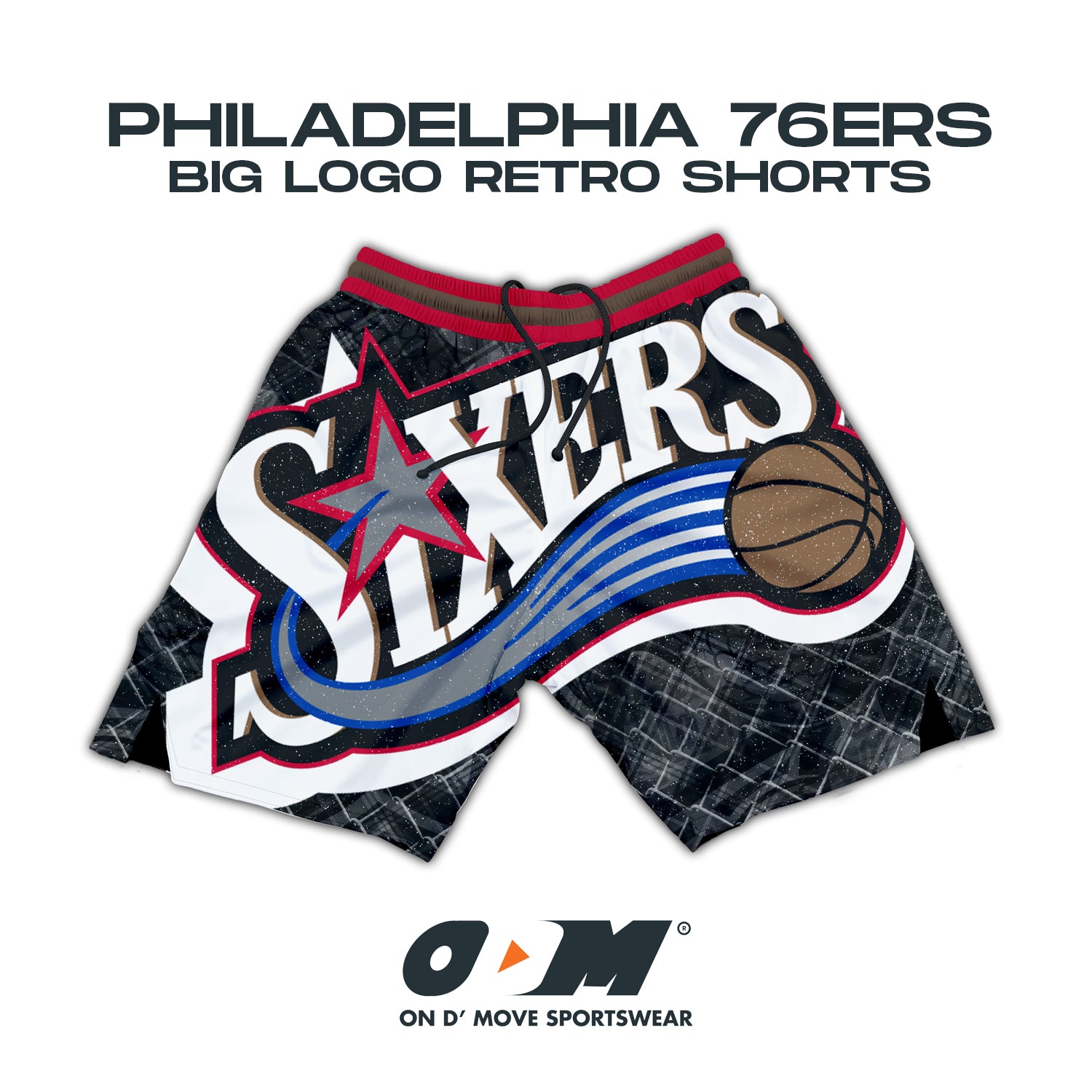 Philadelphia 76ers Big Logo v3 Retro Shorts