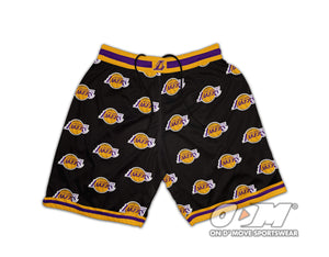 LA Lakers Small Patch logo Shorts (Black)