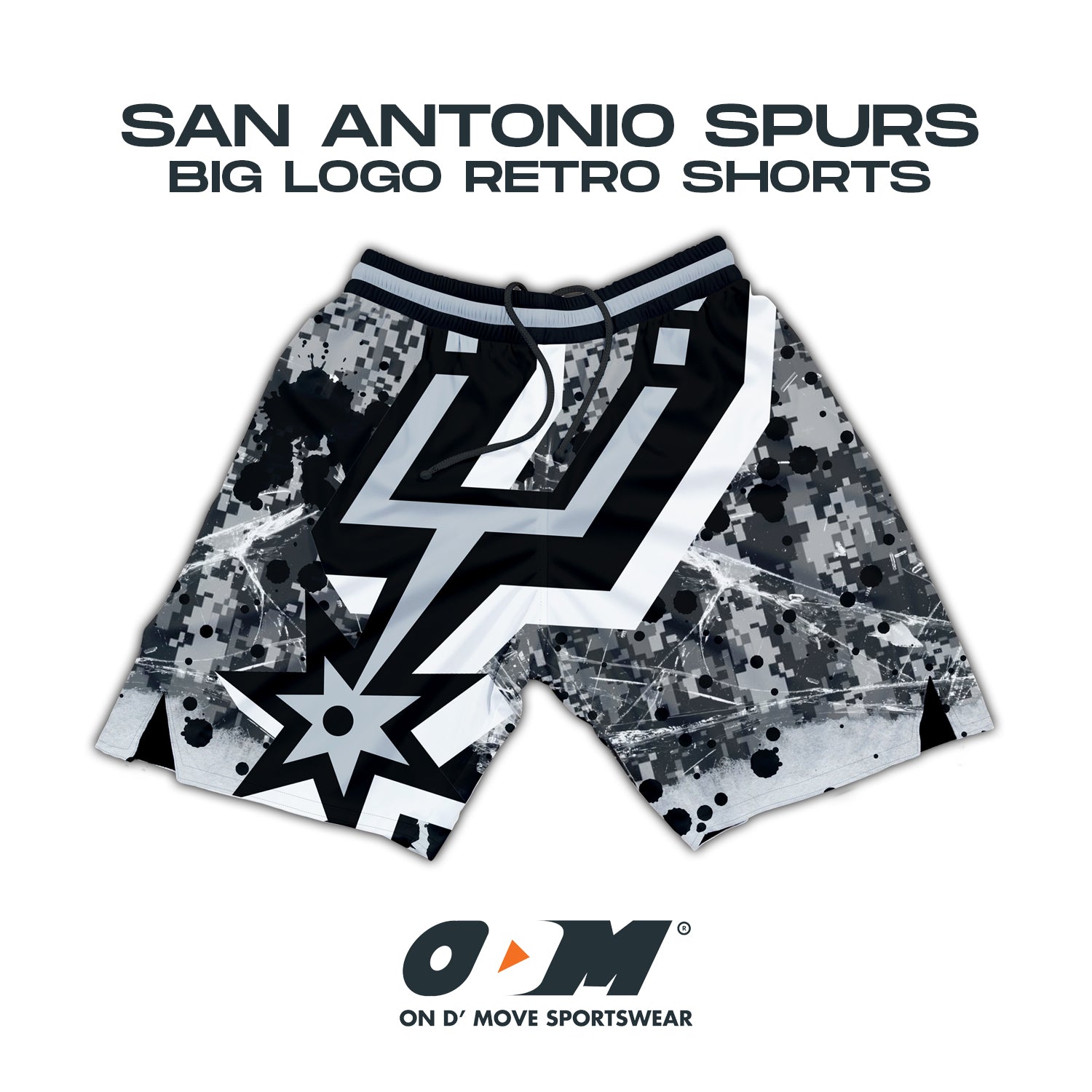 San Antonio Spurs Big Logo v3 Retro Shorts