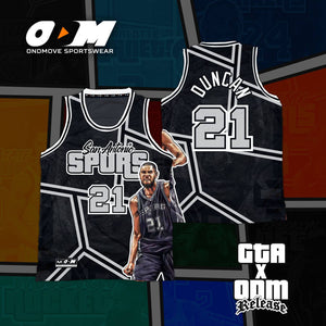 San antonio Spurs Duncan ODM x GTA Concept Jersey