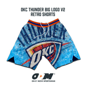 OKC Thunder Big Logo v2 Retro Shorts