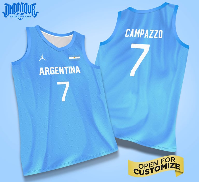 Team ARGENTINA Basketball  OLYMPIC JERSEY