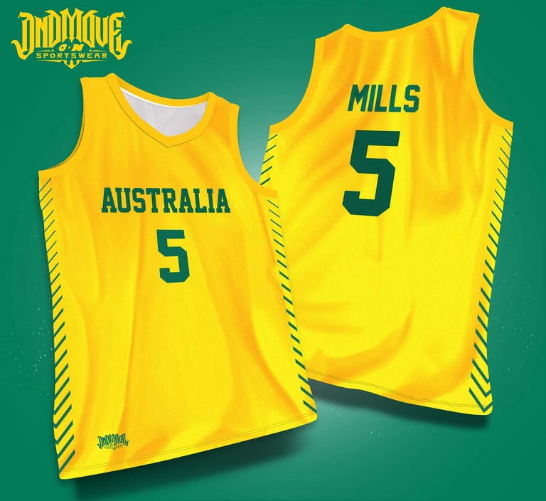 Team AUSTRALIA FIBA Jersey YELLOW