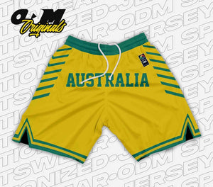 Team AUSTRALIA FIBA Retro Shorts YELLOW