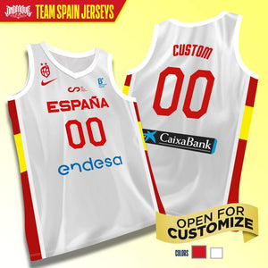 Team SPAIN FIBA Jersey WHITE