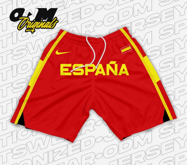Team SPAIN OLYMPIC Red Retro Shorts
