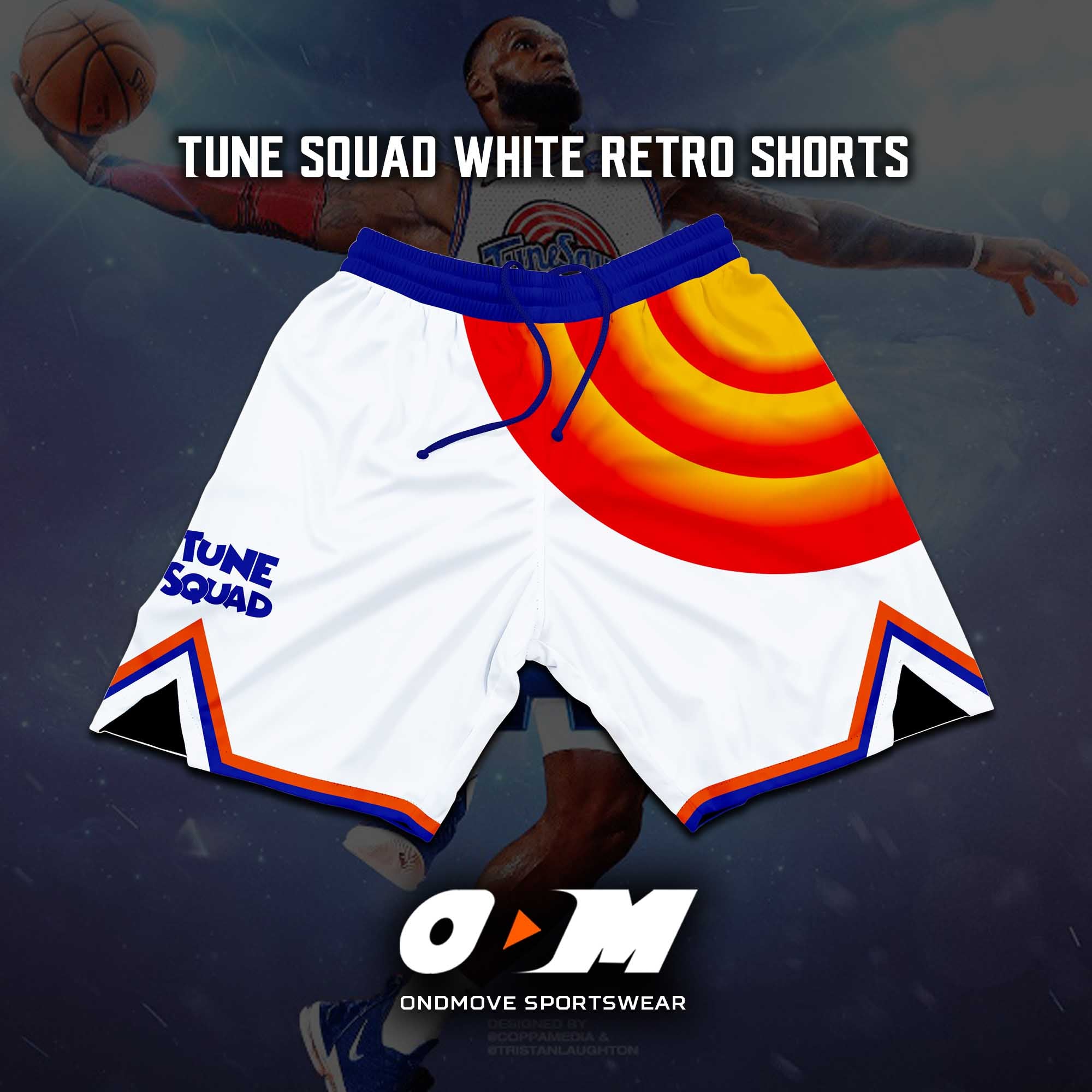 TuneSquad SpaceJam 2.0 White Retro Shorts
