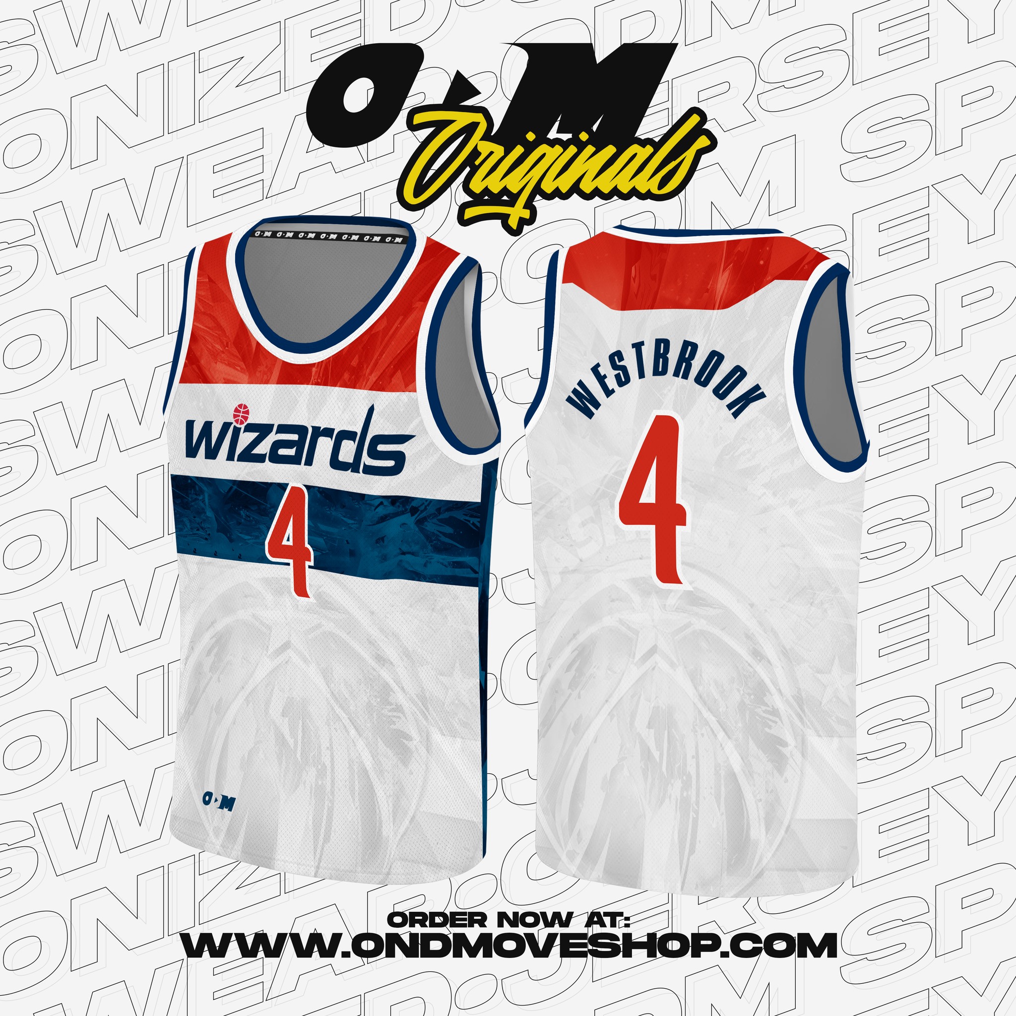 WIZARDS JERSEY white