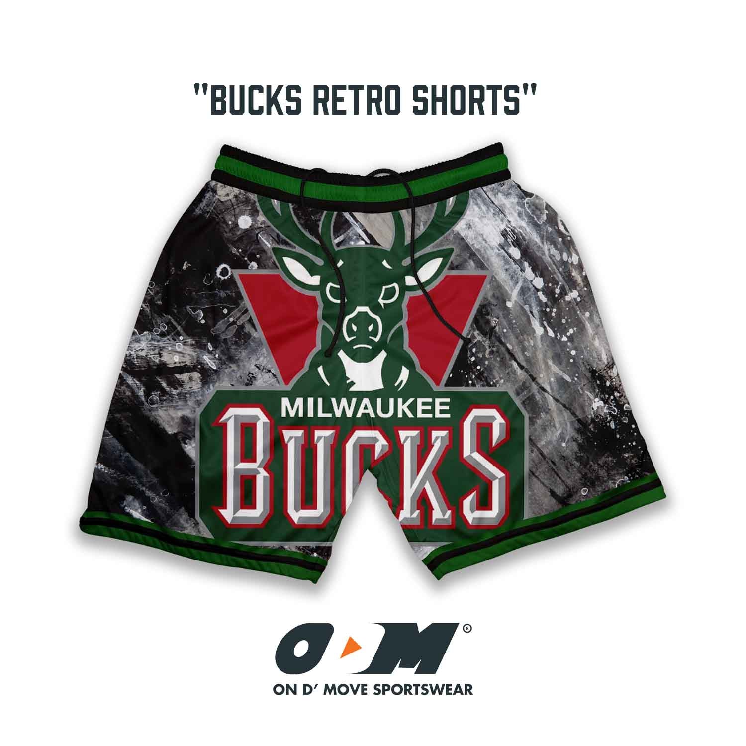 Youth Outerstuff Lazy Days Bleached Milwaukee Bucks Shorts / Small
