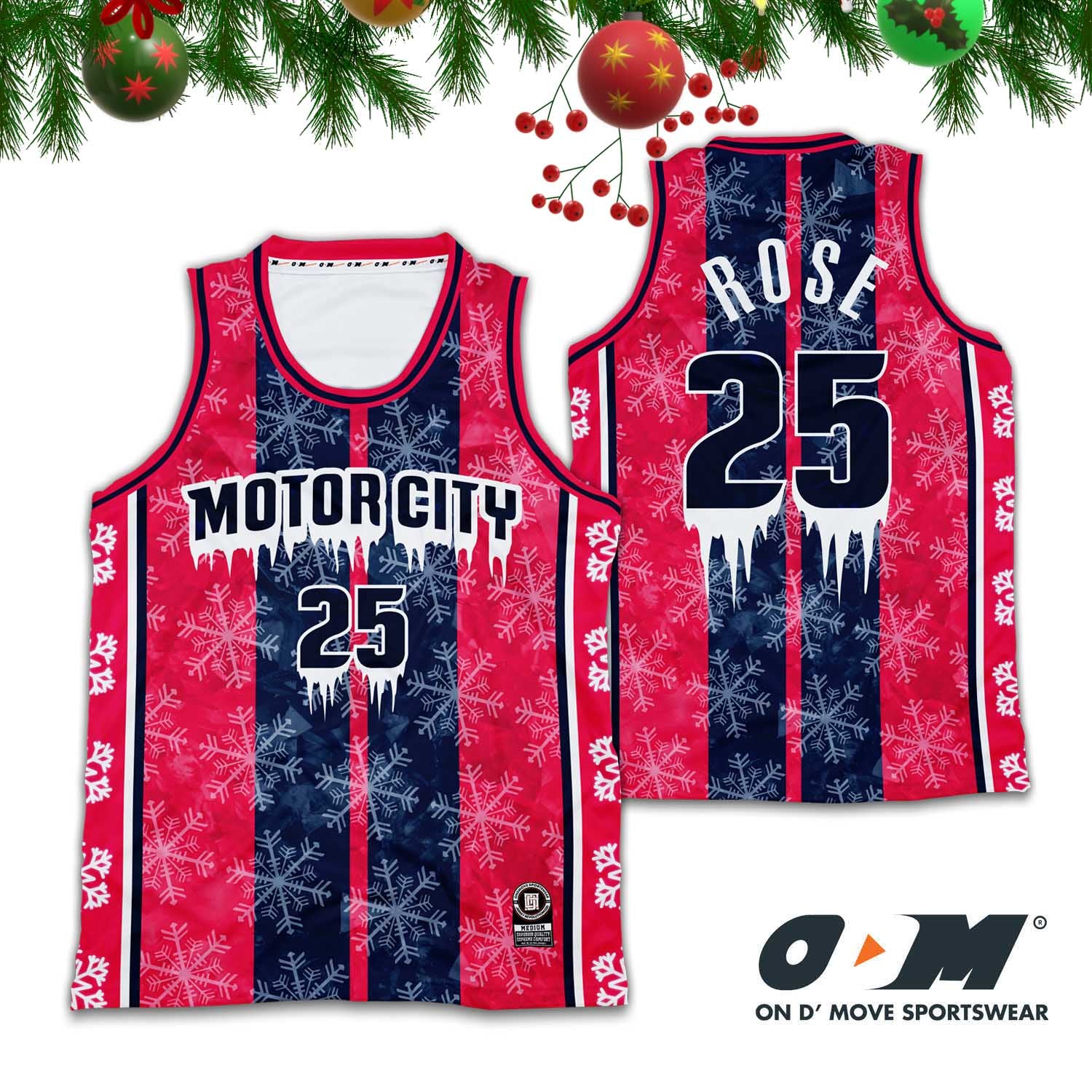 Detroit Pistons ODM Concept Christmas Jersey