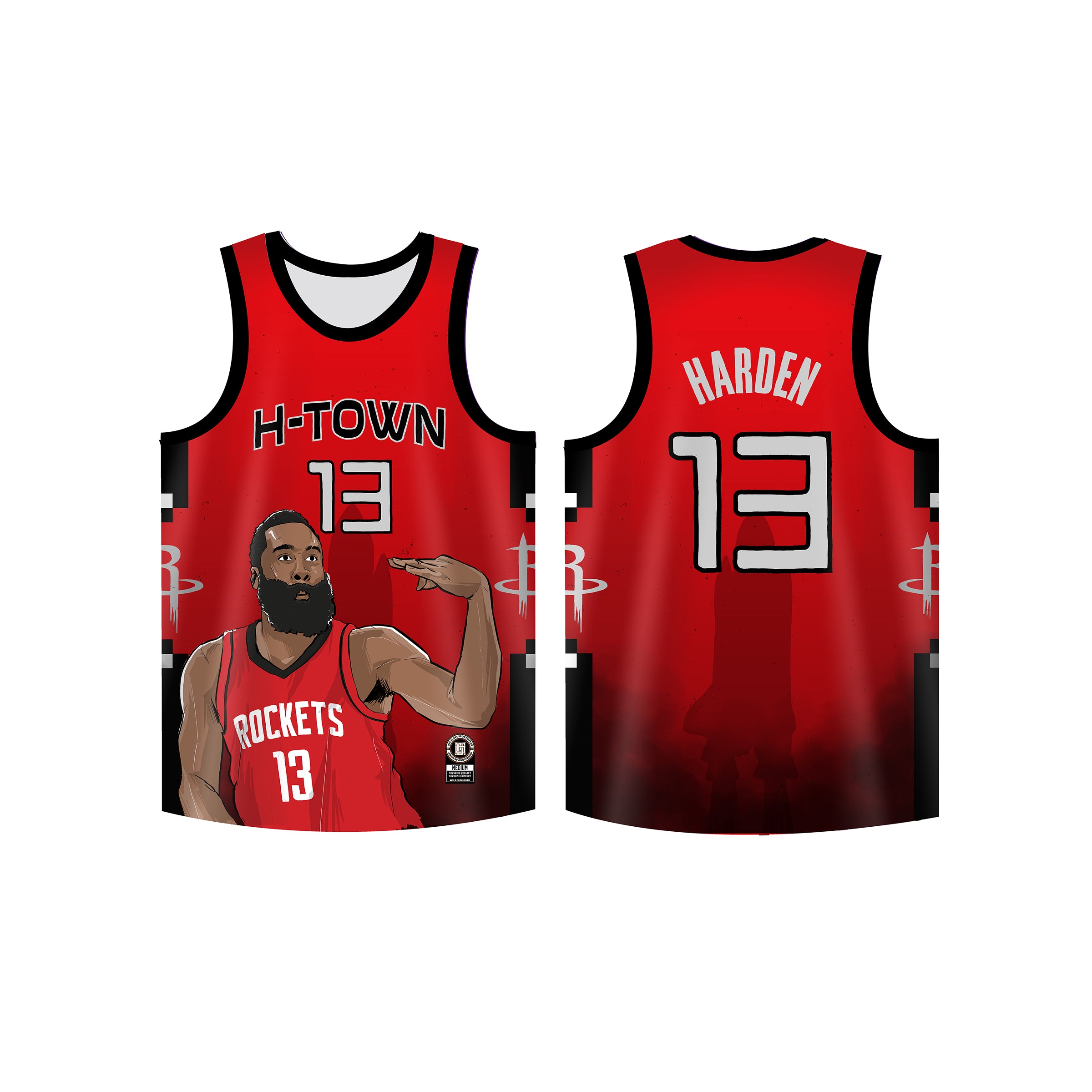 James Harden H-Town  Freehand Jersey