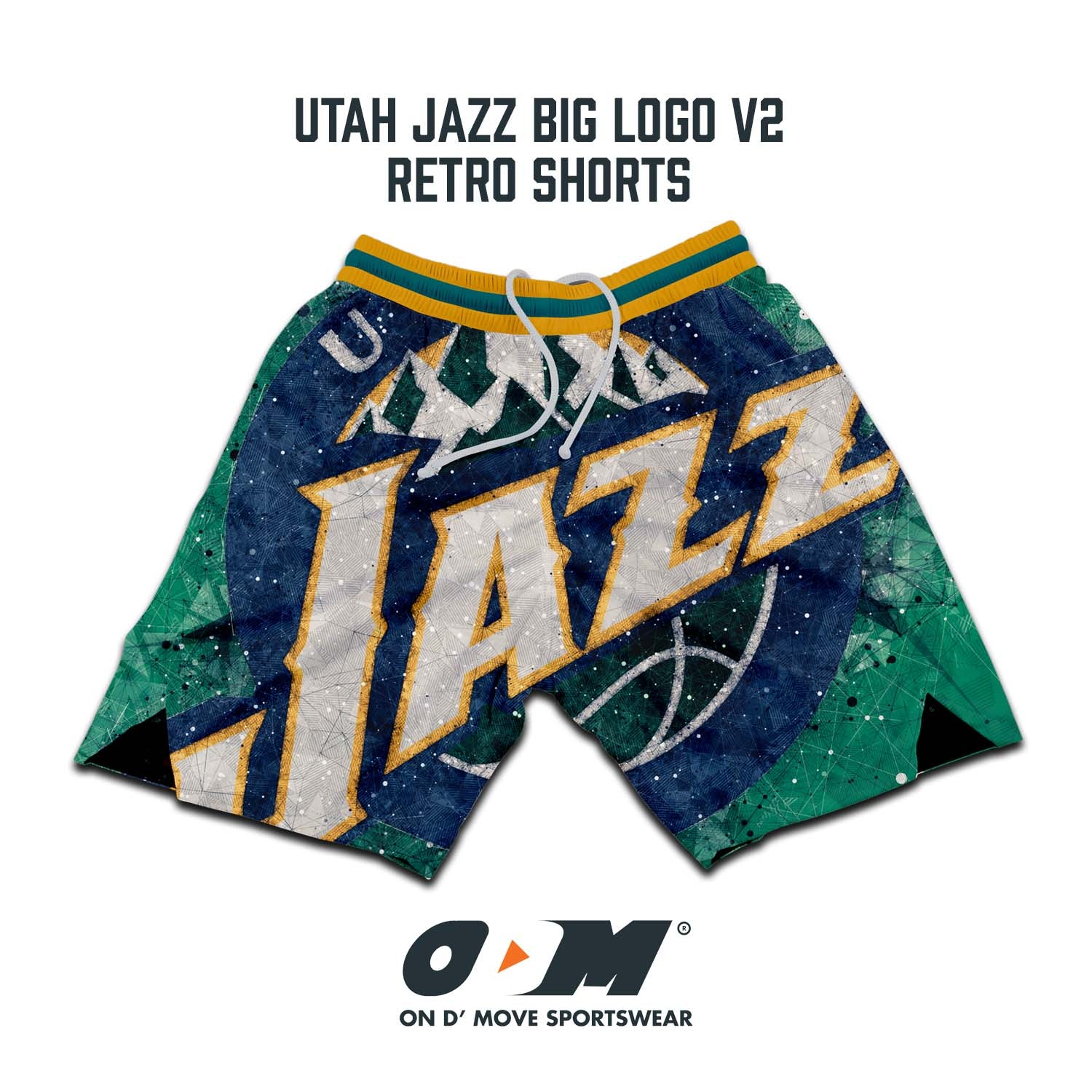 Utah Jazz Big Logo v2 Retro Shorts