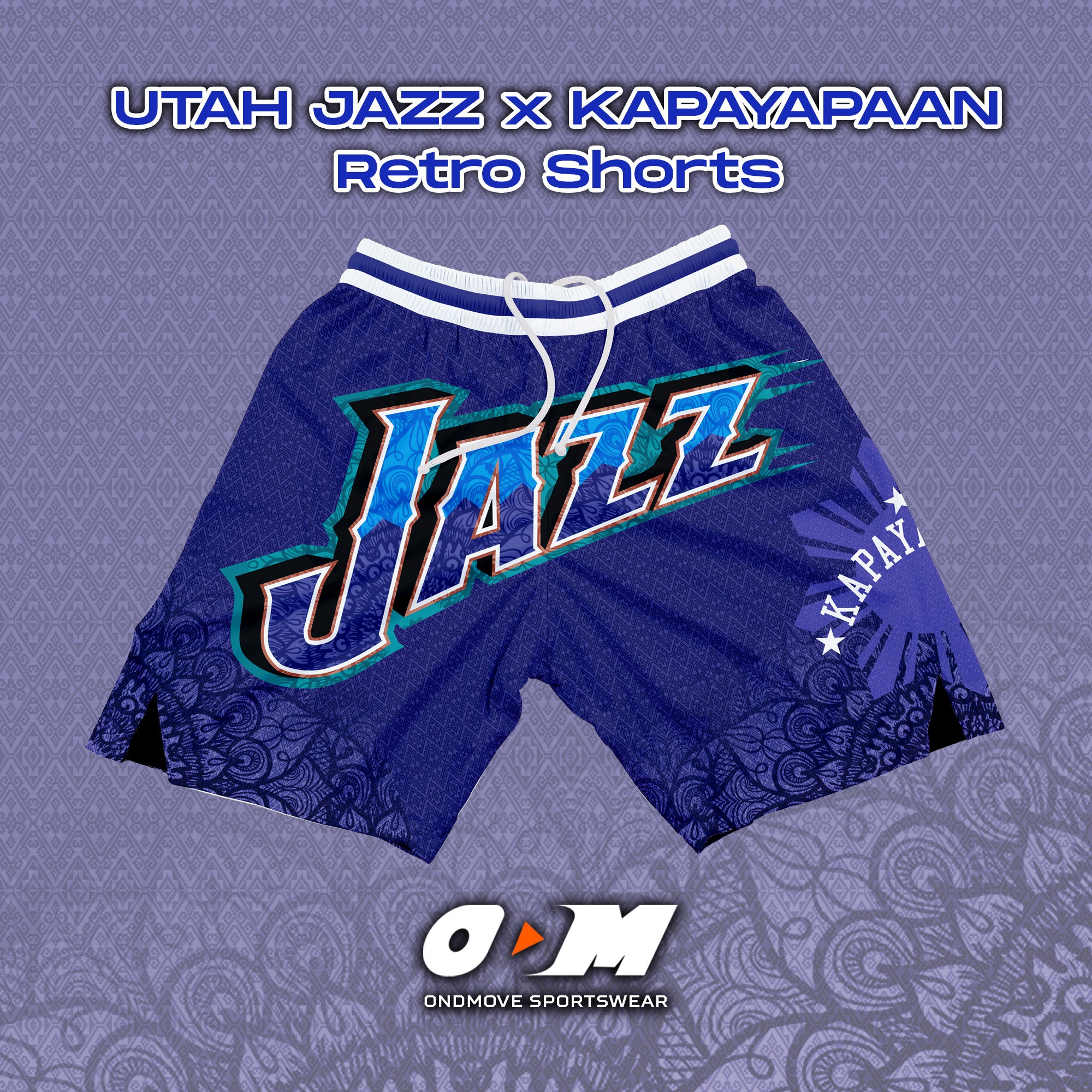 Utah Jazz x Kapayapaan Retro Shorts