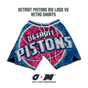 Detroit Pistons Big Logo v2 Retro Shorts