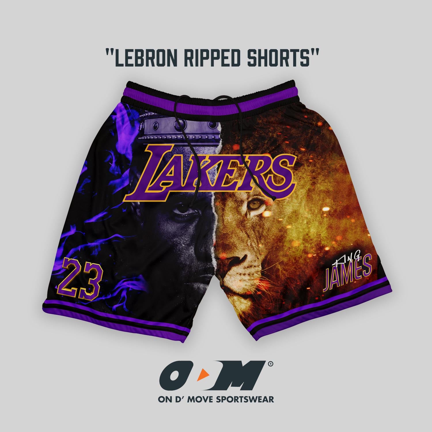 LeBron Lakers Ripped Shorts