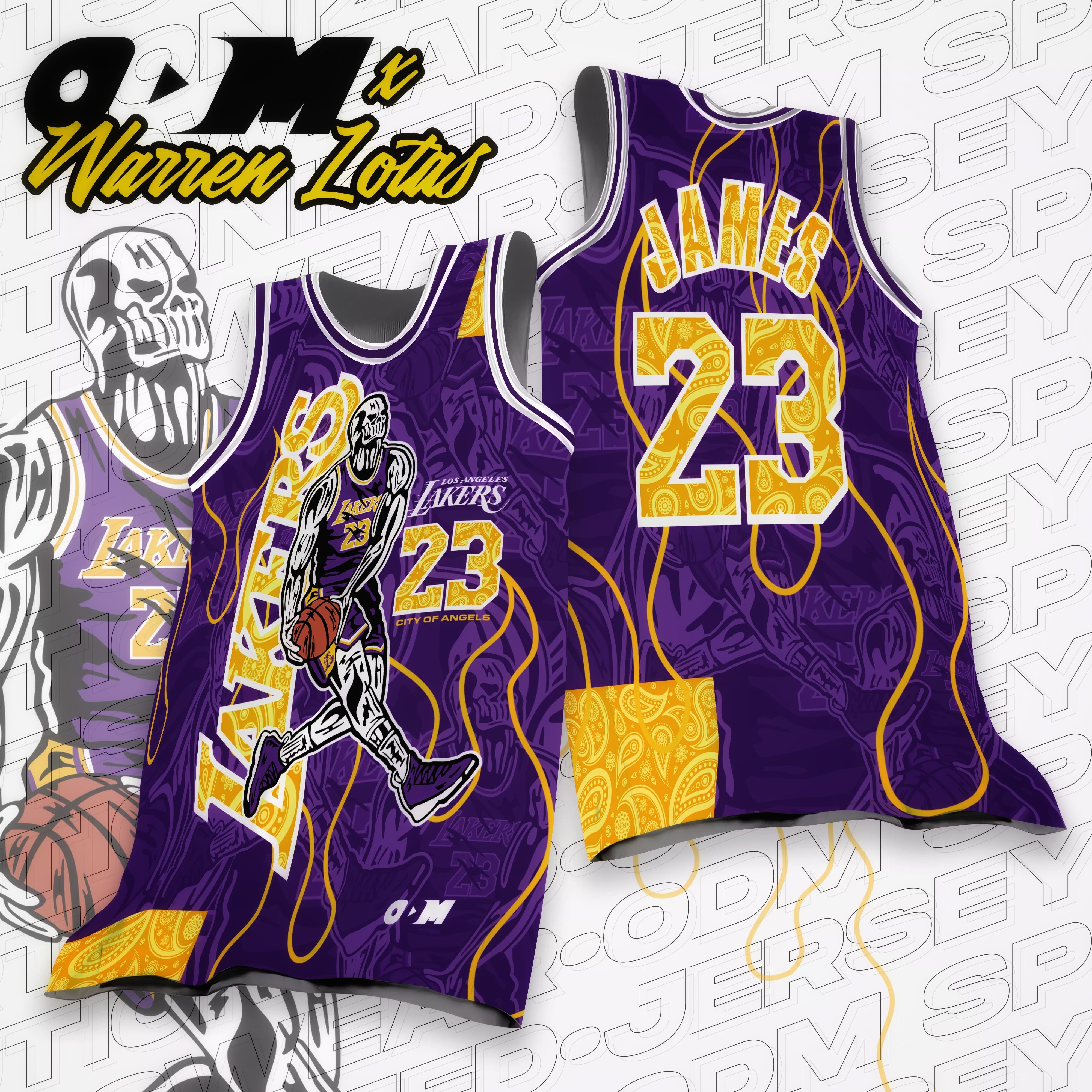 LeBron Lakers x Warren Lotas inspired jersey