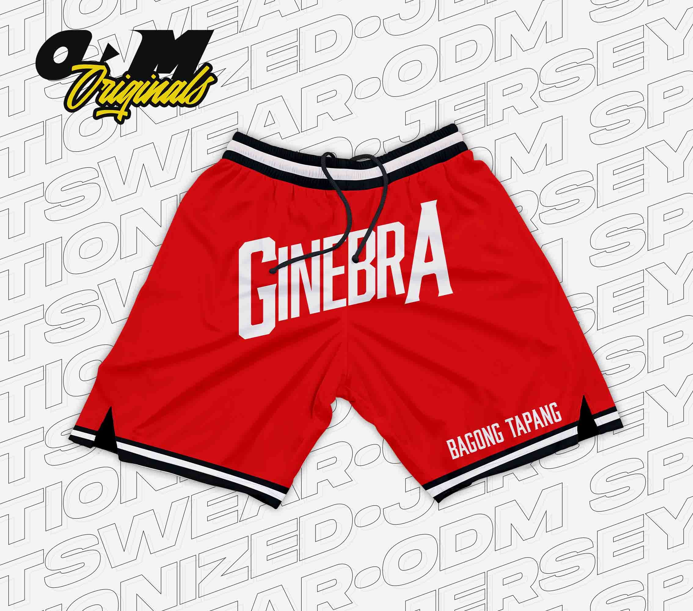 ONE GINEBRA NATION Red Retro Shorts